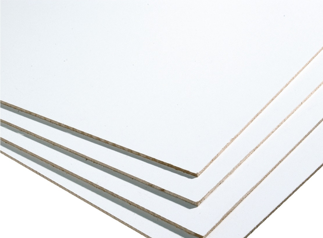 ДВП, товщ. 3.0 мм, розмір 2070x1422 мм, одностороння ламінована біла